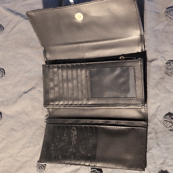 EUC Cato wallet in black, pink & white plaid - Picture 3 of 4